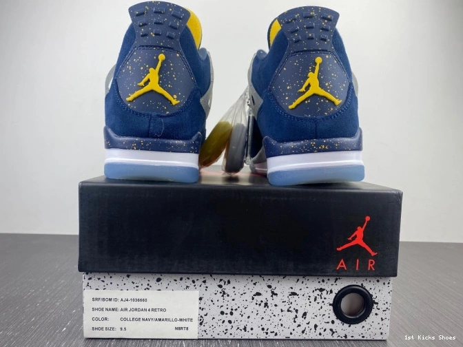 1st Kicks (PE) Michigan 4 Air Retro Jordan AJ4-1036660 0725